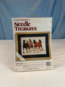 Needle Treasures Running Home Horses 14x10 Wings NEW Cross Stitch Cummings 02683 - Picture 1 of 16