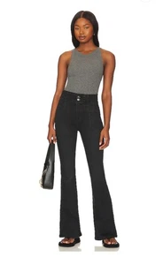 We The Free Jayde Flare Jeans in Onyx Free People Size 26 - Picture 1 of 7