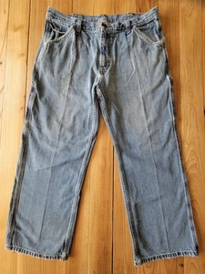 Faded Glory Mens Size 36X29 Straight Leg Mid Rise Carpenter Denim Blue Jeans - Picture 1 of 14