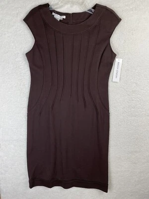 Vestido Maggy London para mujer talla 14 marrón tejido nuevo con etiquetas Foto 1 de 4