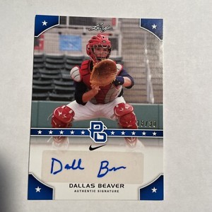 2015 Leaf Perfect Game National Showcase Blue /30 Dallas Beaver #PG-DB1 Auto