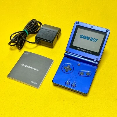 Nintendo Game Boy Advance GBA SP Azurite Blue Console Japan JP Tested - Image 1 of 4