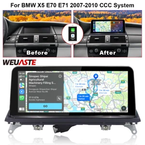 Navi 10.25'' Car Multimedia Screen Stereo Linux For BMW X5 E70 E71 2007-2010 CCC - Picture 1 of 12