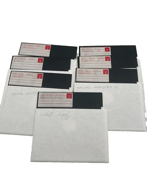 Lot of 7 MS DOS 4.01 5.25 Floppy Disk Software Set - Image 1 of 3