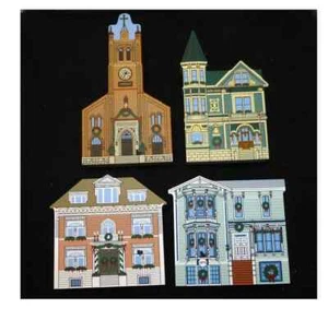 San Francisco Christmas village Saint Mary Cathedral Spreckels Union Cat's Meow - Picture 1 of 3