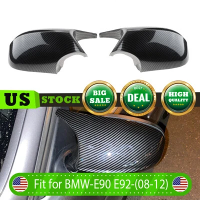 Carbon Fiber M3 Style Mirror Cover For BMW E90 E91 LCI 328i 335i 2010 2009~2011 - Imagem 1 de 4
