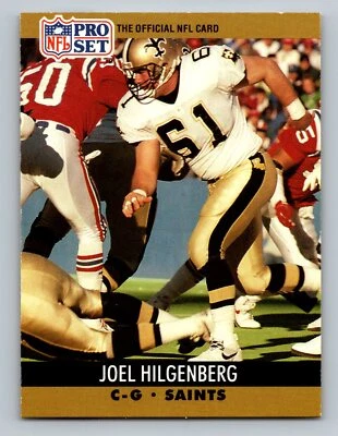1990 Pro Set #588 Joel Hilgenberg RC Rookie New Orleans Saints - Image 1 of 2