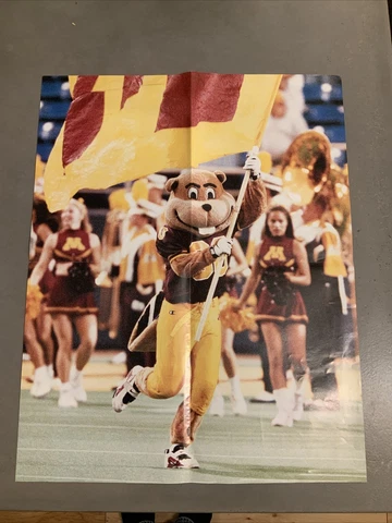 1990s University of Minnesota Golden Gophers Football  Goldy Mascot Poster Cover
