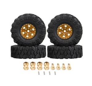Alloy 1.0 Beadlock Wheels, Tires & Adapters(4) for Traxxas 1/18 TRX-4M 9869 9871 - Picture 1 of 1