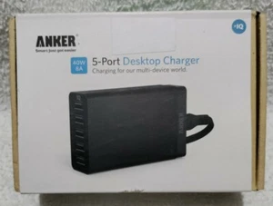๐ ANKER 40W 5-PORT USB DESKTOP CHARGER IQ HIGH SPEED CHARGER (FREE SHIPPING) - Picture 1 of 3