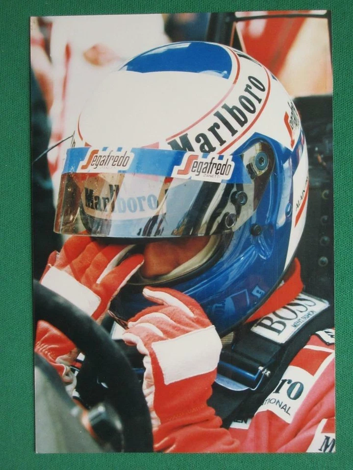 1986 MEXICO FORMULA 1 GRAND PRIX ALAIN PROST MARLBORO McLAREN VINTAGE PHOTO - Image 1 of 1