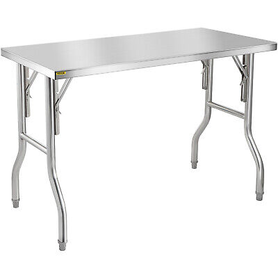 VEVOR Commercial Stainless Steel Folding Work Prep Tables Open Kitchen 48 X24  • 179.99$