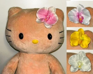 FIORE DI ORCHIDEA HAWAIANA fatto a mano in quercia a scelta per costruire un orso BAB Hello Kitty - Foto 1 di 11