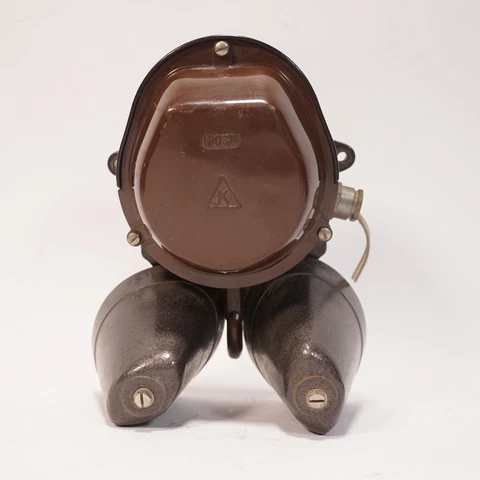 Vintage Shabby Retro Old Post Door Bell JT Bakelite Braun Cover