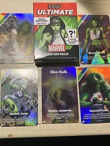 Marvel Uno Ultimate She-Hulk Add-On Pack W/ 5 FOILS!!