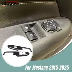 Dry Carbon Door Window Lift Button Trim Panel For Ford Mustang S550 S650 2015-25 - Picture 1 of 15
