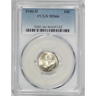 1946-D Roosevelt Dime 10C Pcgs Ms 66