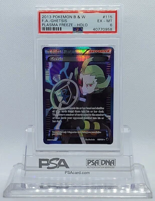 POKEMON PLASMA FREEZE GHETSIS #115 FULL ART HOLO FOIL CARD PSA 6 EX-MT #* - Image 1 of 4