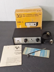 Medidor de fuerza de campo, potencia, SWR y modulación Vanco SWR-3 de colección caja original  - Imagen 1 de 13