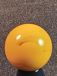 9/16" Akro Ágata CAC Cosecha Oro Remolino Base Transparente Casi Como Nueva Mármol Serio A725 - Imagen 1 de 12