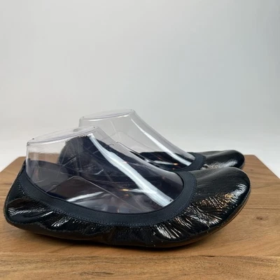 Zapatos planos informales cómodos de ballet cómodos charol azul Cole Haan para mujer talla 9,5 B usados en excelente estado Foto 1 de 4