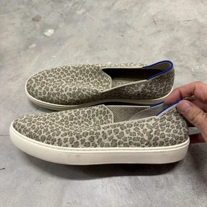 Rothy's Cheetah Print Slip on Shoes Sneakers Women's 9.5 Comfort - Picture 1 of 7