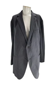 Sene Men's Blazer 48 Gray Polyester Tech Two Button Unlined - Picture 1 of 9