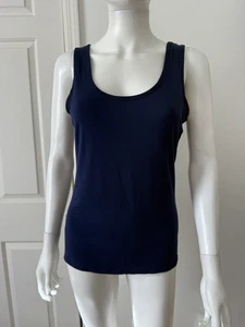 Nuova canotta Lord & Taylor blu navy 94% nylon e 6% spandex taglia media - Foto 1 di 6