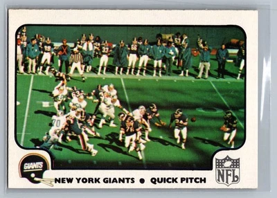 1977 Fleer Team Action #45 Quick Pitch New York Giants - Image 1 of 2