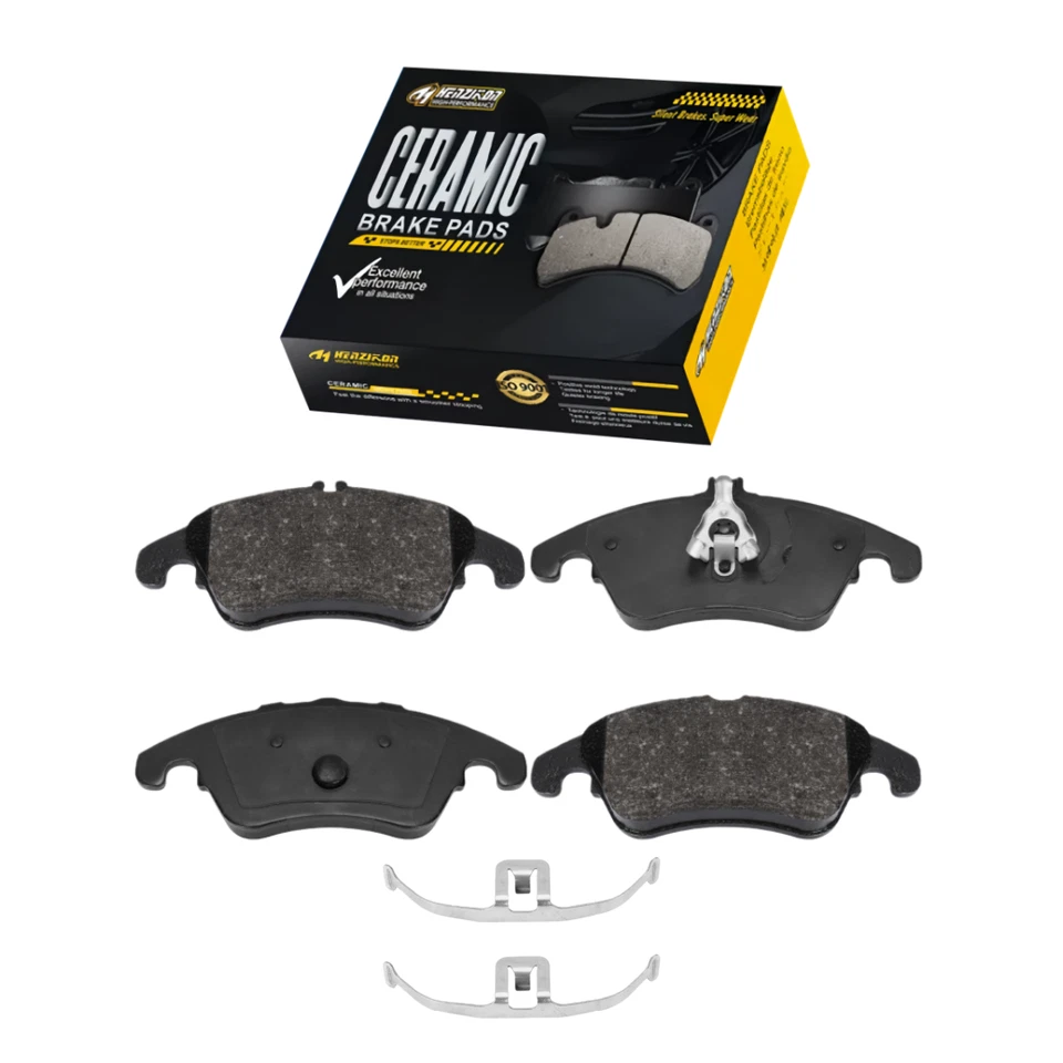 Pastilhas de freio dianteiras de cerâmica para 2012 - 2016 Mercedes-Benz SLK250 SLK350 - Imagem 1 de 4