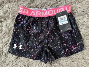 Under Armour Girl Active Foldover Logo Shorts 5 - Picture 1 of 1