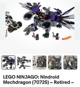 LEGO Ninjago Nindroid MechDragon Set 70725 Retired Incomplete Pick up Lilburn GA
