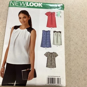 New Look 6344 Sleeveless Pullover Shirt  Size 8-20, 4 Versions New, Uncut - Picture 1 of 2