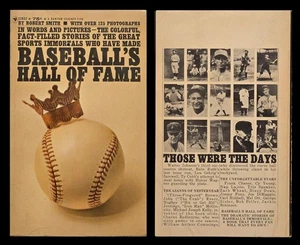 Baseball's Hall of Fame by Robert Smith - Pocket Books PB 1st EDITION 1965 - Picture 1 of 2