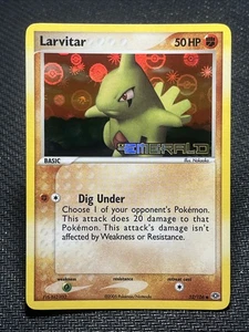 2005 Pokemon LARVITAR Emerald REVERSE HOLO STAMPED Edition Card 52/106 - Picture 1 of 3
