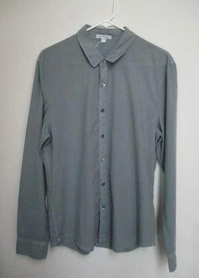 JAMES PERSE Standard Men's Button Front Shirt DUSTY GREY Size 5/XXL NWOT $145 - Image 1 of 4