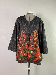 CHAQUETAS SWING ENVOLVENTES FLORALES BOLSILLO 2X NUEVAS CON ETIQUETAS - Imagen 1 de 8