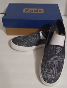 Keds Double Decker Canvas Women's Slip On Sneakers Shoe Navy Blue Sz 6.5 WF65713 - Picture 1 of 10