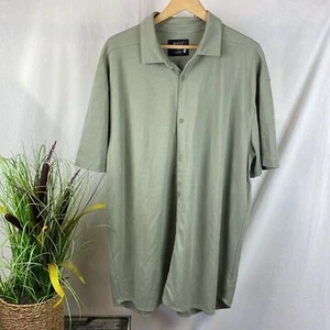 BYLT Men's Sage Green Short Sleeve Button Down Knit Polo Shirt 3XL - Picture 1 of 3