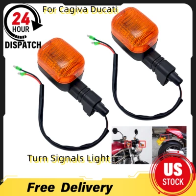 Par de indicadores intermitentes de señal de giro delanteros/traseros para Cagiva Ducati Foto 1 de 4