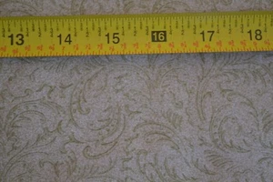 11" Long, Green Scrolls on Tan Quilt Fabric, RJR/Jinny Beyer Palette, M8973 - Picture 1 of 6