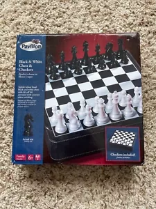 Pavillion Black And White Chess And Checkers - Picture 1 of 3