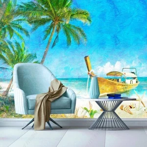 Fotomural no tejido papel pintado murales pintura al óleo con paisaje marino 11157 - Imagen 1 de 3