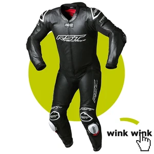 RST V4.1 Evo Canguro Airbag Motocicleta Moto Traje Cuero - Negro - Imagen 1 de 20