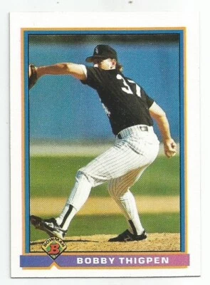BOBBY THIGPEN 1991 BOWMAN CARD NEAR MINT+ CONDITION - Image 1 of 2