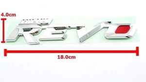GENUINE CHROME TOYOTA HILUX REVO LOGO 3D STICKER PLATE SUB NAME MARK - Picture 1 of 4