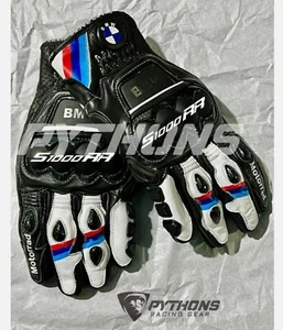 Guantes de motocicleta BMW motocicletas carreras guantes de cuero motociclistas carreras pitones guante - Imagen 1 de 2