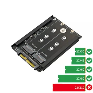 2 in 1Adapter Konverter für M.2 NVME SATA SSD B Key/B&M Key SSD auf SFF-8639 U.2 - Afbeelding 1 van 7