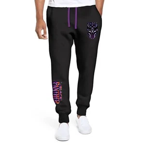 Marvel Black Panther Men's Nardstar Logo Black Sleepwear Lounge Pants: S-2XL - Picture 1 of 3