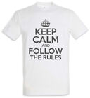 Keep Calm And Follow The Rules T-Shirt Fun Ruler Law Lawyer